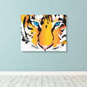 Toile TIGER SUR CANVAS-ORANGE 20 "x 16" (Insitu (Plancher de Bois))