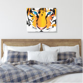 Toile TIGER SUR CANVAS-ORANGE 20 "x 16" (Insitu(Chambre))