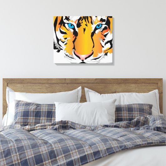 Toile TIGER SUR CANVAS-ORANGE 20 "x 16" (Insitu(Chambre))