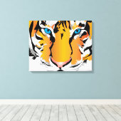 Toile TIGER SUR CANVAS-ORANGE 20 "x 16" (Insitu (Plancher de Bois))
