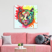 Toile Tigre arc-en-ciel (Insitu(Salon))