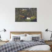Toile Tigre attaquant un cheval et un Noir endormi ( (Insitu(Chambre))