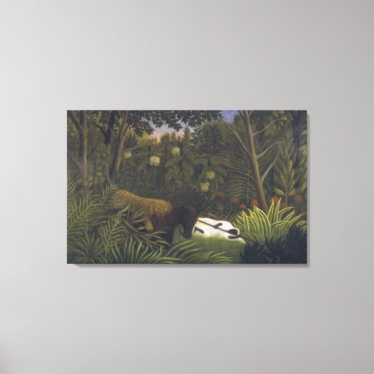 Toile Tigre attaquant un cheval et un Noir endormi ( (Recto)