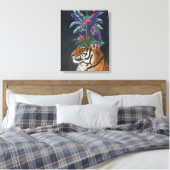 Toile Tigre avec tête tropicale (Insitu(Chambre))