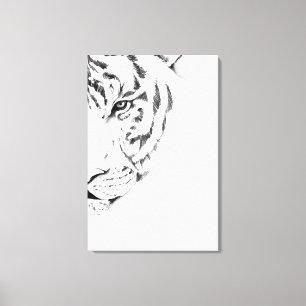 Toile tigre blanc