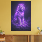 Toile Tigre blanc Azure Thunder – Majesté céleste (Insitu(Salon))