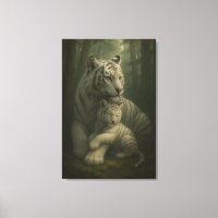Tigre Blanc – Gardien de la Lumière – Art ManJiang