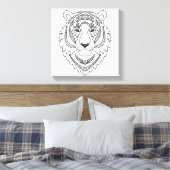 Toile Tigre blanc inspiré 6 (Insitu(Chambre))