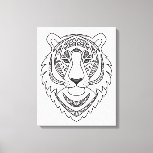 Toile Tigre blanc inspiré 6 (Recto)