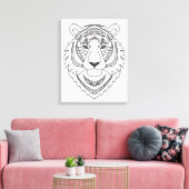Toile Tigre blanc inspiré 6 (Insitu(Salon))