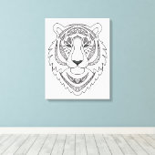 Toile Tigre blanc inspiré 6 (Insitu (Plancher de Bois))