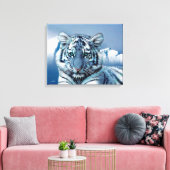 Toile Tigre bleu blanc (Insitu(Salon))