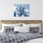 Toile Tigre bleu blanc (Insitu(Chambre))