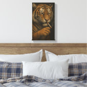 Toile Tigre Cool avec une Cigarette (Insitu(Chambre))