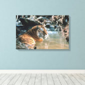 Toile Tigre dans l'eau 2 (Insitu (Plancher de Bois))