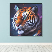 Toile Tigre dans l'espace (Insitu (Plancher de Bois))