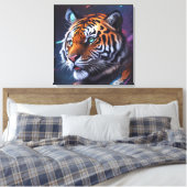 Toile Tigre dans l'espace (Insitu(Chambre))