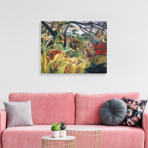 Toile Tigre dans une tempête tropicale Henri Rousseau