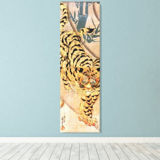 Toile Tigre de Kuniyoshi (Insitu (Plancher de Bois))