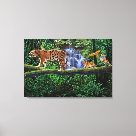 TOILE TIGRE DE LA JUNGLE ET SES PETITS (Recto)