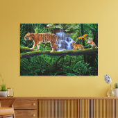 TOILE TIGRE DE LA JUNGLE ET SES PETITS (Insitu(Salon))