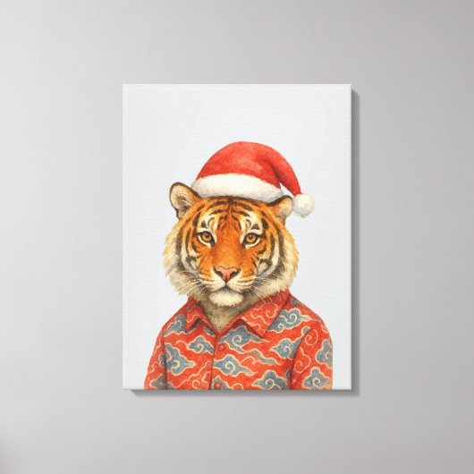 Toile Tigre de Noël indie (Recto)