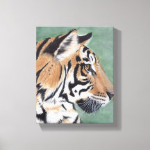 Tigre de Sibérie Pièce originale aquarelle murale