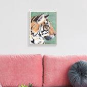 Toile Tigre de Sibérie Pièce originale aquarelle murale (Insitu(Salon))