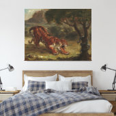 Toile Tigre Et Serpent Eugene Delacroix Wall Art (Insitu(Chambre))
