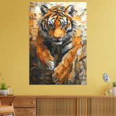Toile Tigre majestueux en mouvement Impasto dynamique (Insitu(Salon))