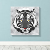 Toile Tigre noir et blanc (Insitu (Plancher de Bois))