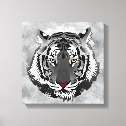 Toile Tigre noir et blanc (Recto)