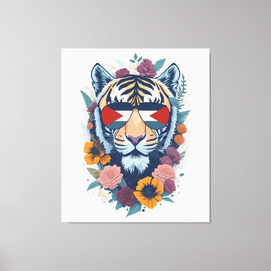 Toile Tigre palestinien - Palestine FLAG (Recto)