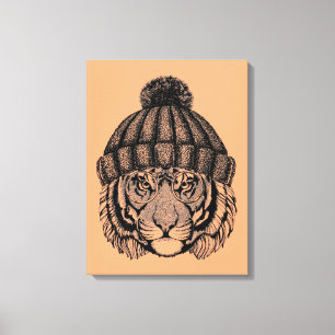 Toile Tigre prêt de mode d'hiver