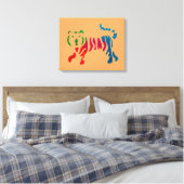 Toile Tigre rayé arc-en-ciel (Insitu(Chambre))