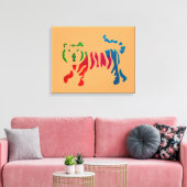Toile Tigre rayé arc-en-ciel (Insitu(Salon))