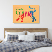 Toile Tigre rayé arc-en-ciel (Insitu(Chambre))