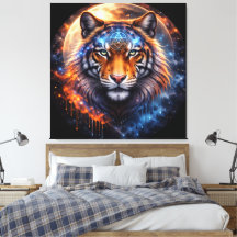 Tigre sacré – Équilibre cosmique | Ventilateur de 
