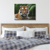 Toile Tigre sous pluie de mousson (Insitu(Chambre))