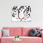 Toile TIGRE SUR CANVAS-BLANC 20 "x 16" (Insitu(Salon))