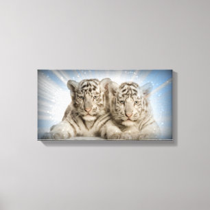Toile Tigres blancs