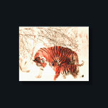 Toile Tigres dans la neige<br><div class="desc">Ajoutez cette belle imagerie pour égayer votre maison. Customise-le si tu veux. Modifiez la taille de la toile et l'épaisseur de la toile. Selon votre personnalisation,  le prix varie. Vous cherchez quelque chose de différent ? Contactez-moi à l'adresse www.lrmediasolutions.com</div>