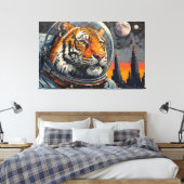 TOILE TIGRES DANS L'ESPACE-2 (Insitu(Chambre))