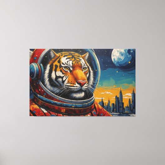 TOILE TIGRES DANS L'ESPACE-3 (Recto)