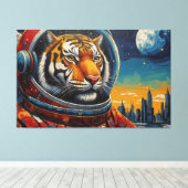 TOILE TIGRES DANS L'ESPACE-3 (Insitu (Plancher de Bois))