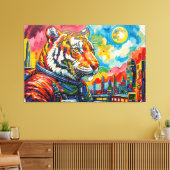 TOILE TIGRES DANS L'ESPACE-6 (Insitu(Salon))