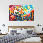 TOILE TIGRES DANS L'ESPACE-6 (Insitu(Chambre))