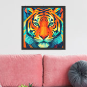 Toile Tigres géométriques (Insitu(Salon))