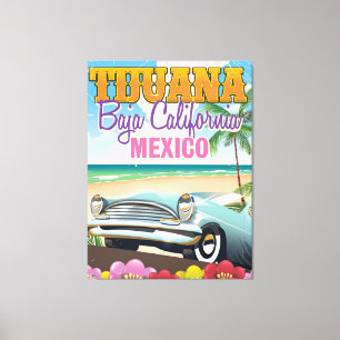 Toile Tijuana Basse Californie Mexique affiche de voyage