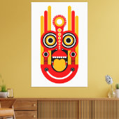 Toile Tiki jaune rouge (Insitu(Salon))